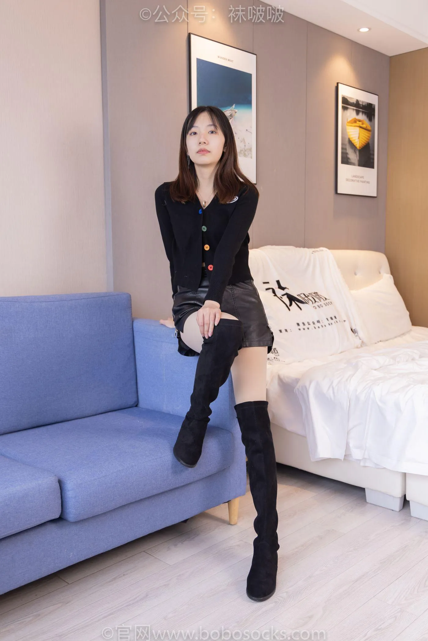 [BoBoSocks袜啵啵]NO.072 小甜豆-两双长靴、厚黑丝、厚肉丝 [144P]插图